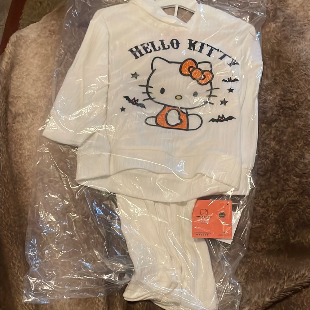 Hello Kitty White and Orange Kids Halloween Costume